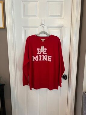 Philosophy Red 'BE MINE' Crewneck Sweater